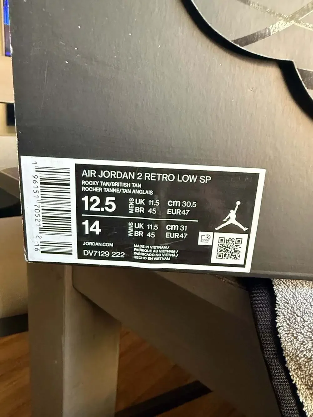 Two 18 x Nike Air Jordan 2 Retro Low SP 'Rocky Tan' DV7129-222